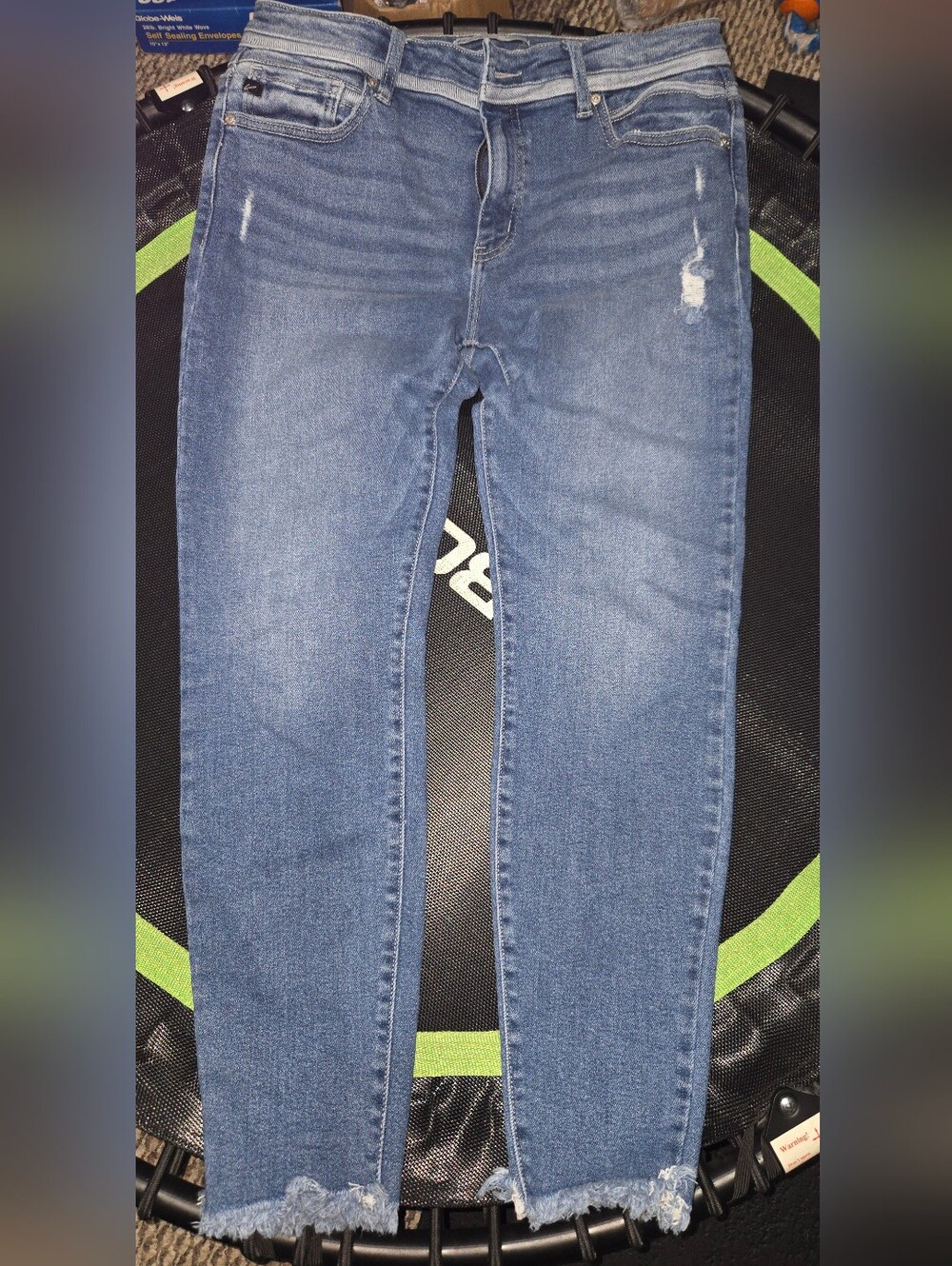 KanCan Light-Med Blue Distressed Skinny Jeans